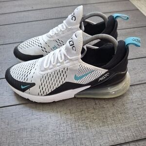Nike Air Max 270 Running Shoes Mens Sz 8.5 Black Dusty Cactus AH8050-001